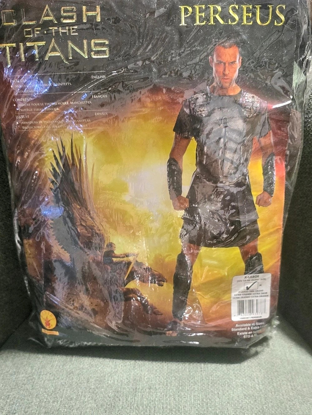 Rubies Clash of the Titans Perseus costume NWT in Black & Brown